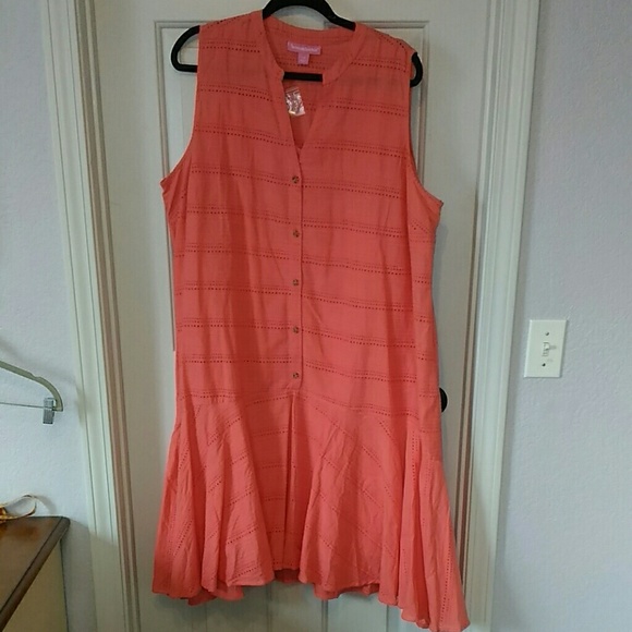 Woman Within Dresses & Skirts - 1Coral/1Navy sleeveless mermaid style dress
